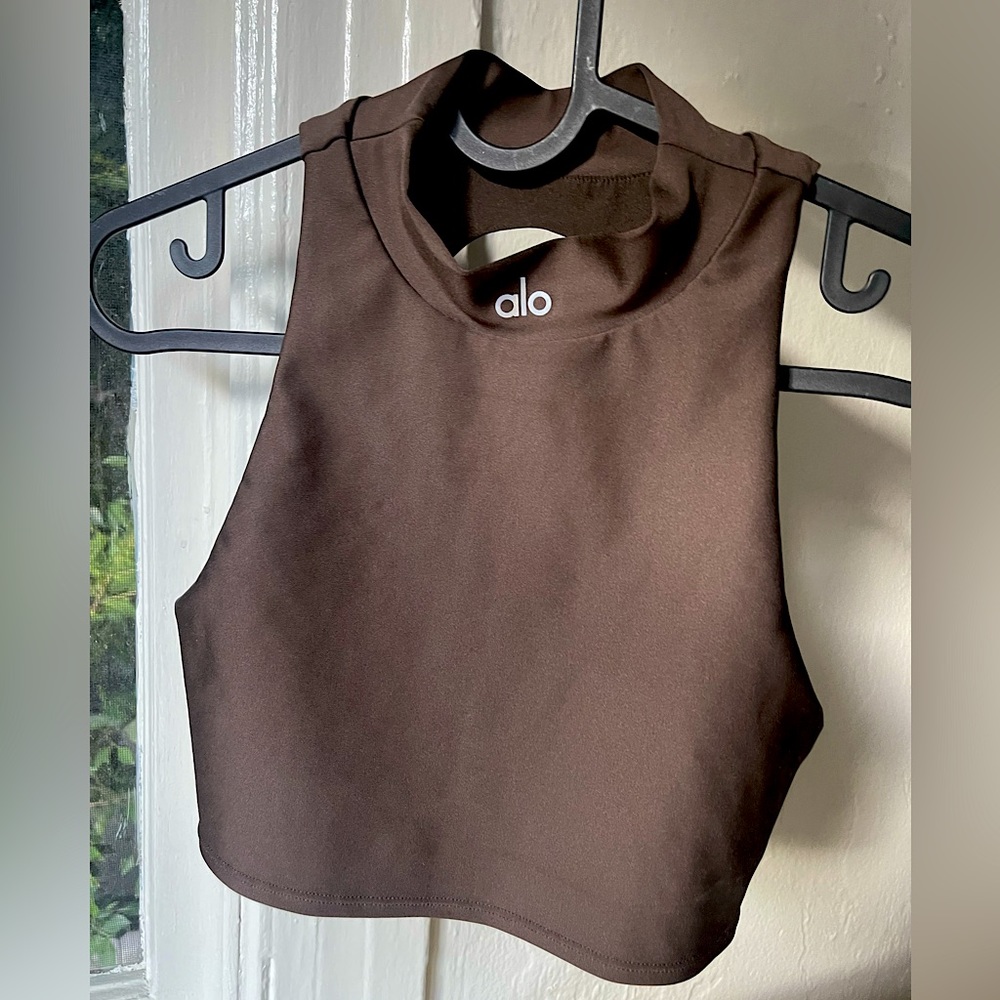 ALO yoga espresso airlift fuse bra tank